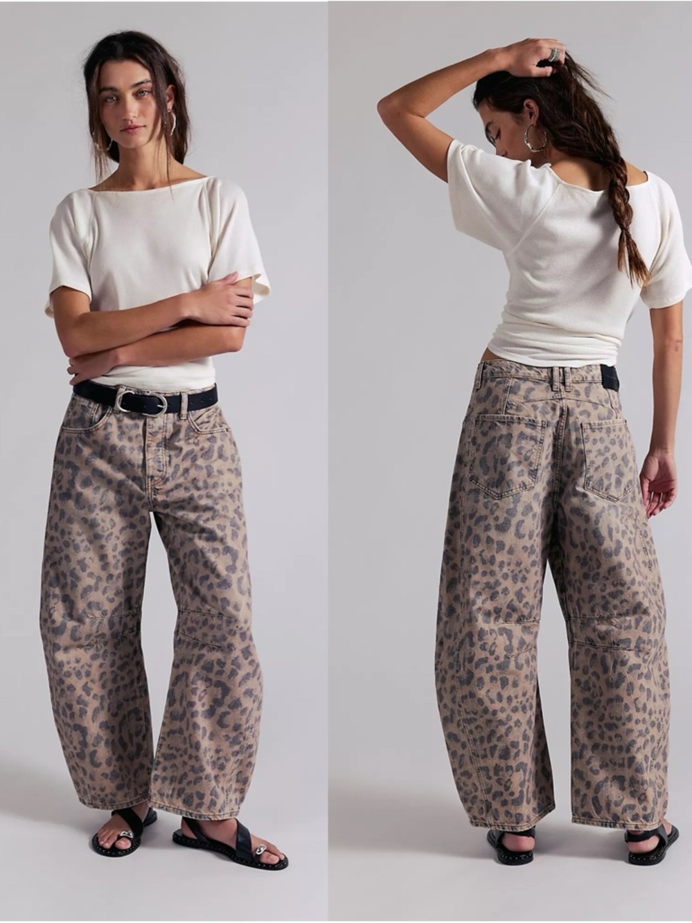 NWOT- We The Free Good Luck Printed Barrel Jeans ( FLAWED )